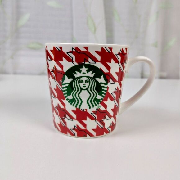 Starbucks | Red Houndstooth Pattern Mug Size 18 fl oz - Picture 1 of 5